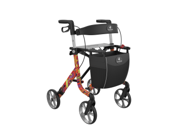 Rehasense Space LX Rollator Flower, der Leichtgewichtrollator im verspielten Flower Design