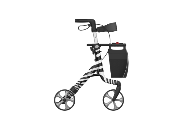 Rehasense Space LX Rollator Zebra, der Leichtgewichtsrollator im markanten Zebra Design